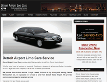 Tablet Screenshot of detroitairportlimocars.com